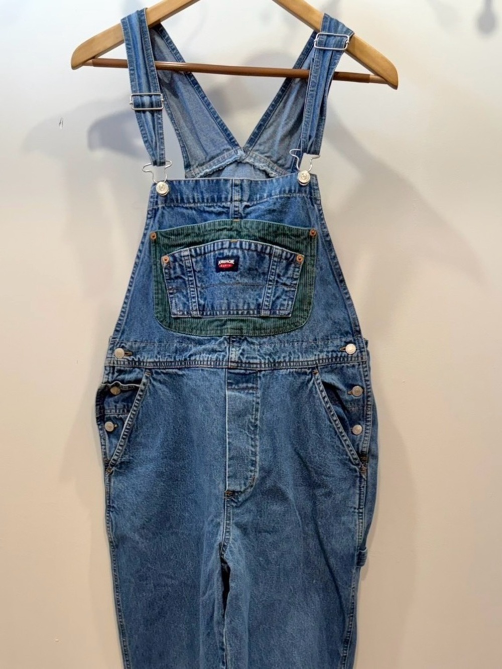 VINTAGE *RARE* JORDACHE Denim Cotton Green Corduroy Adult Overalls